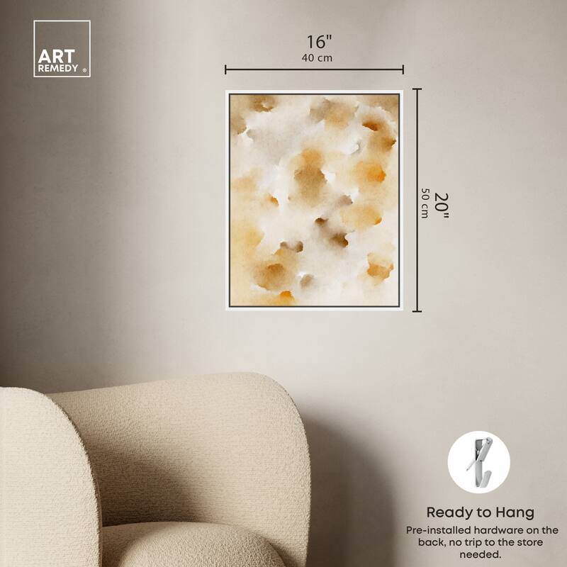 Art Remedy Pearls And Amber Framed Watercolor Boho Abstracts