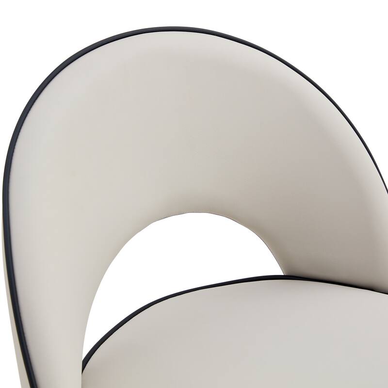 360°Rotatable Bar Chair.Modern Pu Comfortable Upholstered Bar Chair With Smooth And Beautiful Metal Legs.Set Of 2