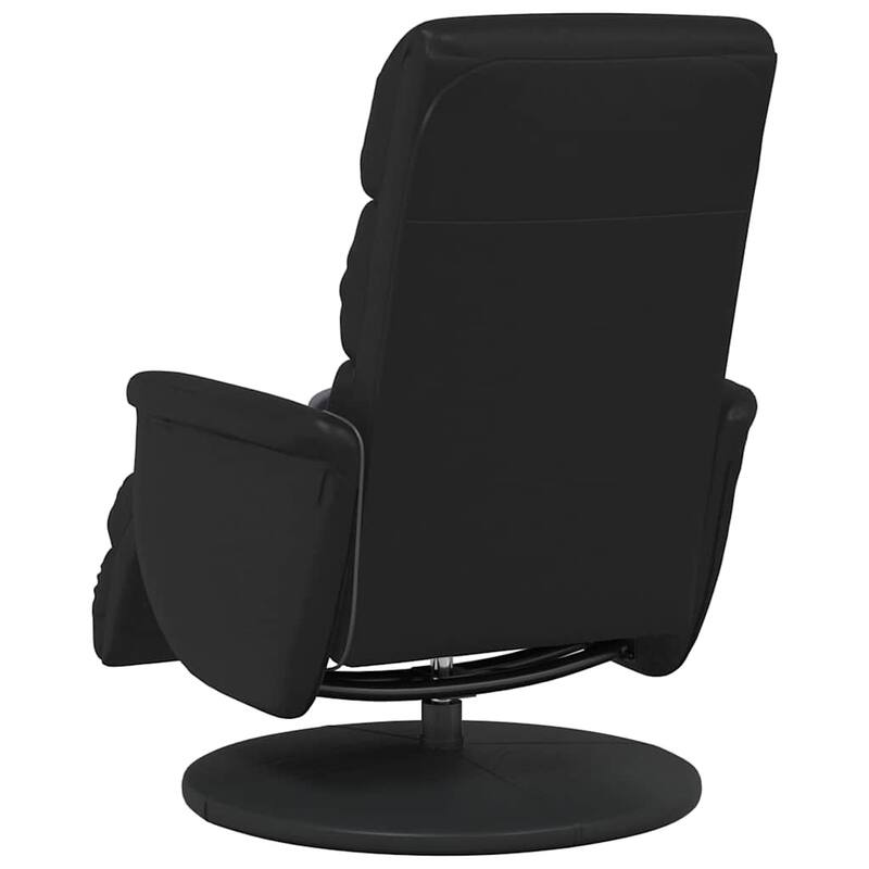 vidaXL Massage Recliner Chair Black Faux Leather, Metal, Plywood Medium