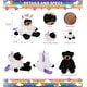 preview thumbnail 2 of 4, DolliBu Long Leg Black Bear Unicorn Plush Stuffed Animal with Outfit - 10.5 inches