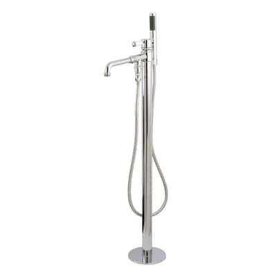 Kingston Brass Paris Floor Mounted Tub Filler with Built-In Diverter �