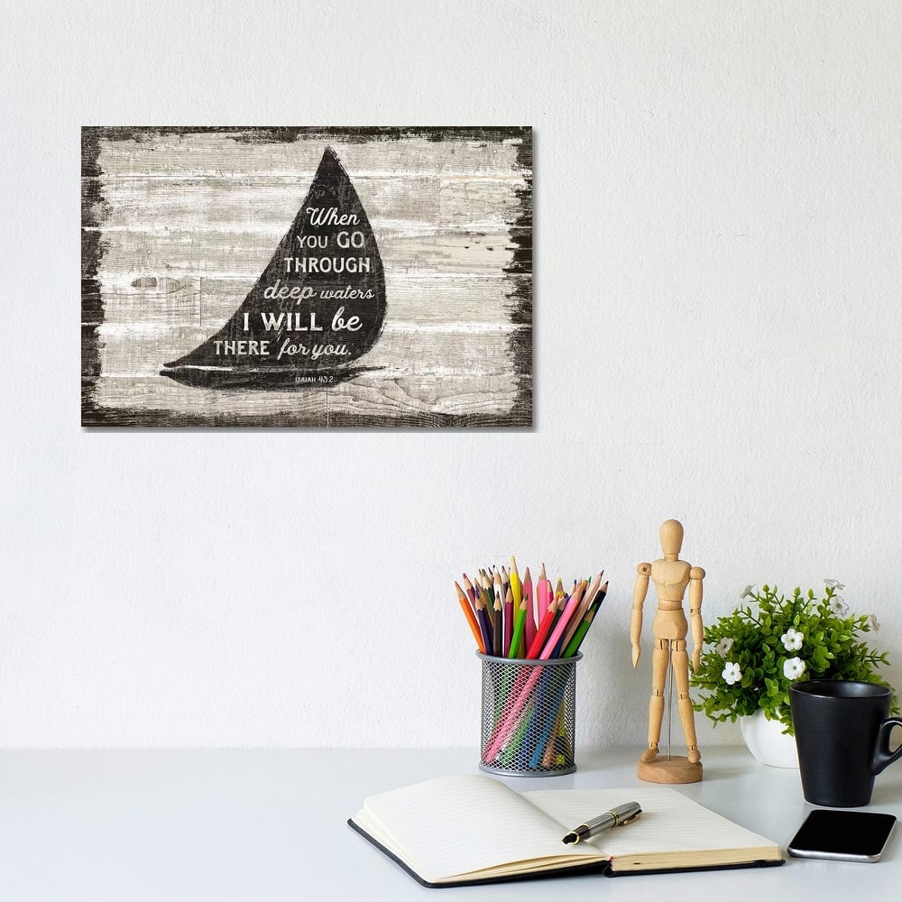 iCanvas "Driftwood Coast Scripture I" by Sue Schlabach Canvas Print