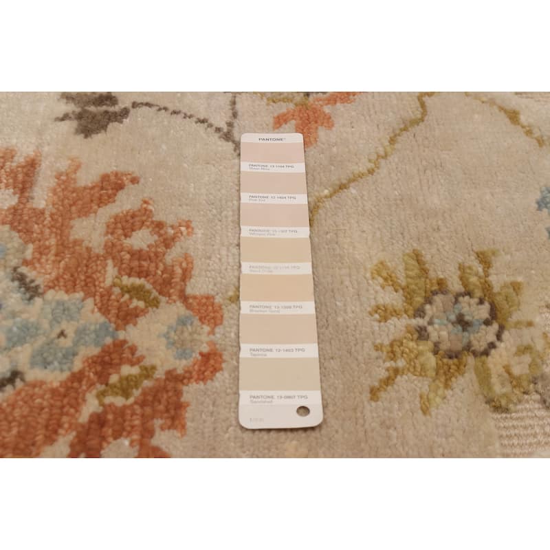ECARPETGALLERY Hand-knotted Modern Oushak Beige Wool Rug - 8'11 x 11'8