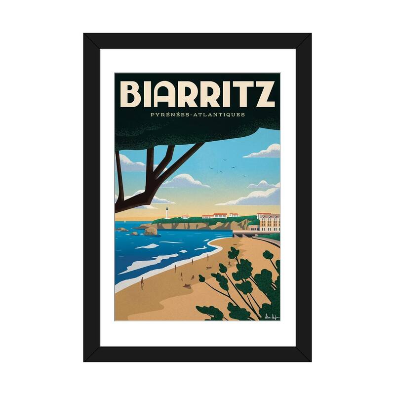 iCanvas "Biarritz" by IdeaStorm Studios - Black - 32x24x1