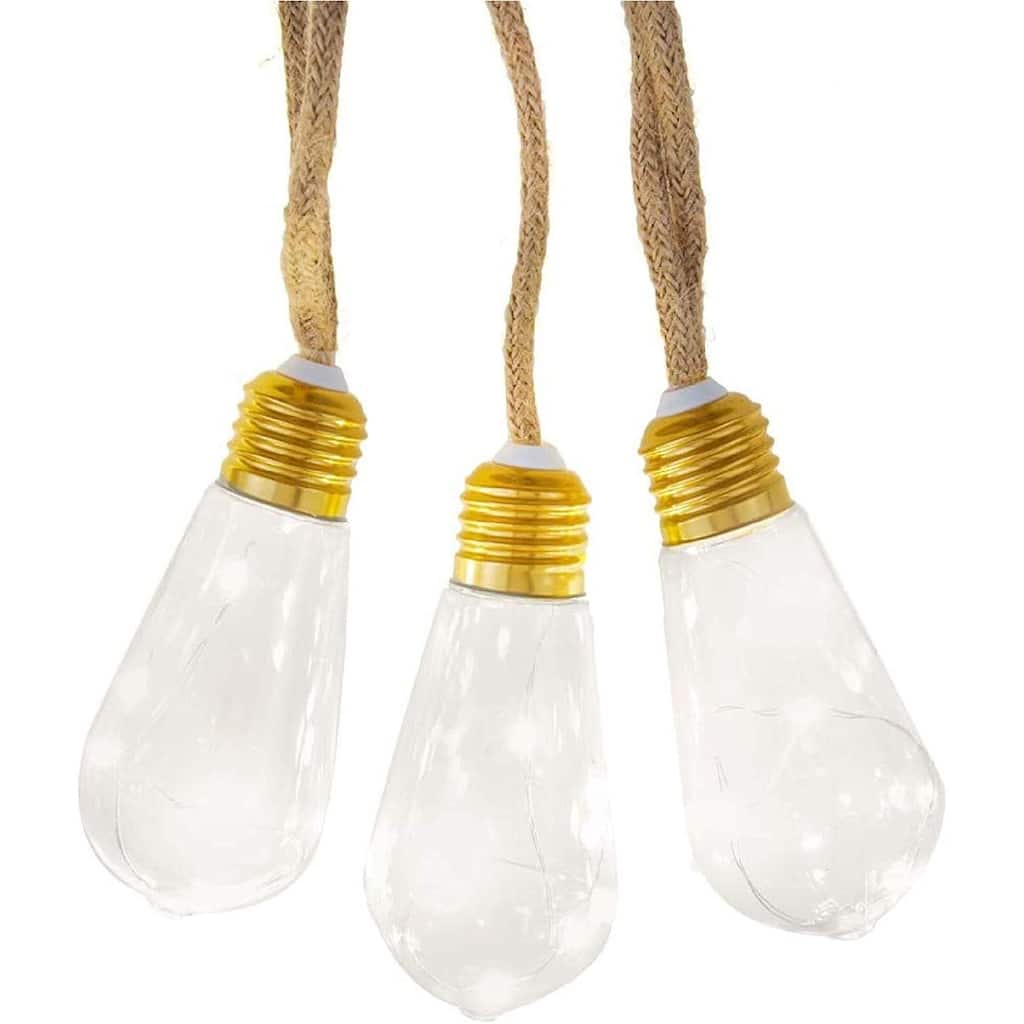 Kurt Adler 35-Light 7 Piece Super Bright LED Vintage Bulb Burlap Lights