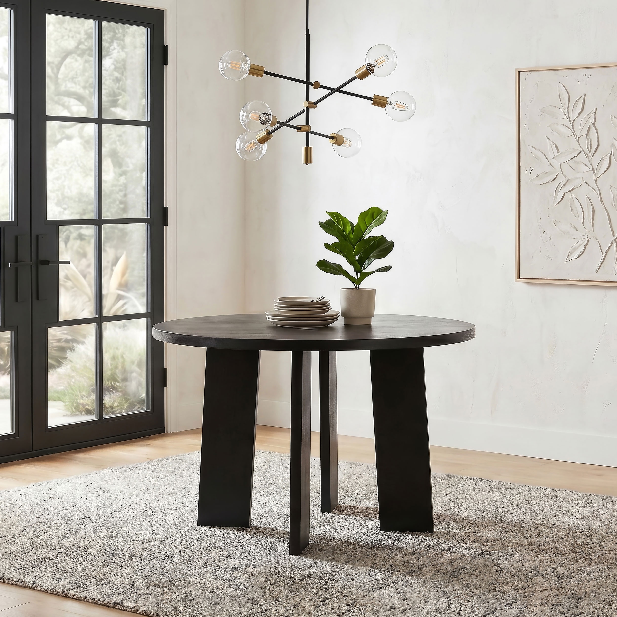 Strouse 47-inch Round Wood Dining Room Table