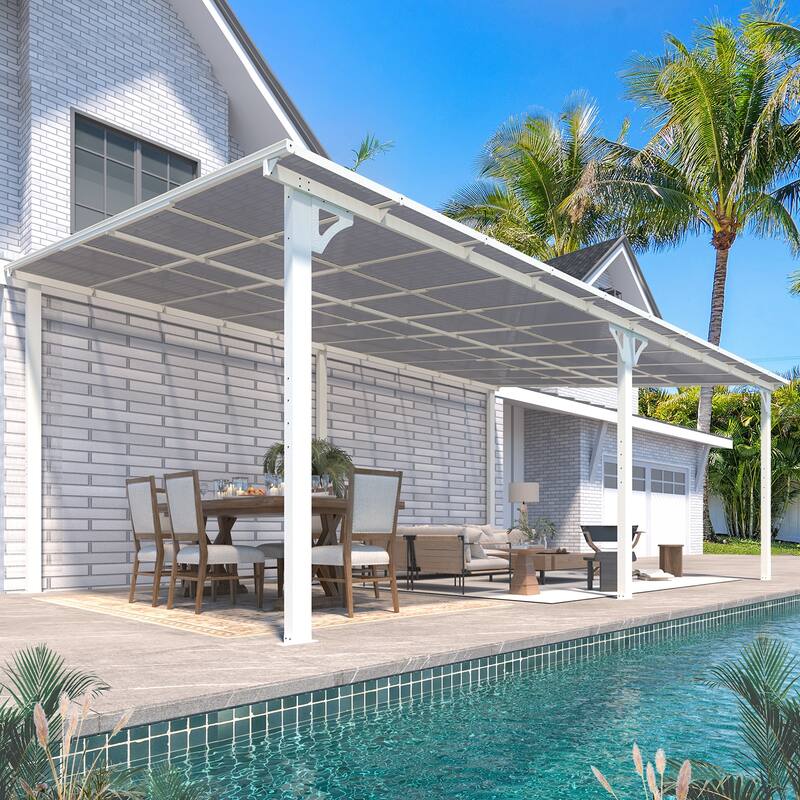 AECOJOY Wall Mounted Gazebos Pergola Gazebo Awnings for Backyard
