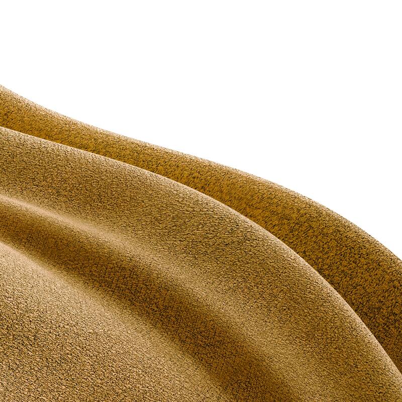 Swivel Accent Chair 360 Degree Rotating Upholstered Lounge Chair with Gold Legs Fluffy Fabric Armchair