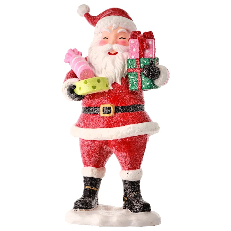 12.5" Resin Santa W/Packages