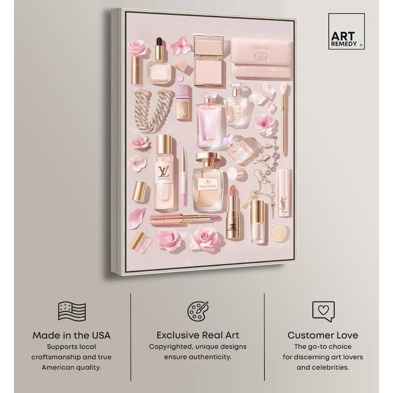 Light Make Up Accessories Canvas by Art Remedy