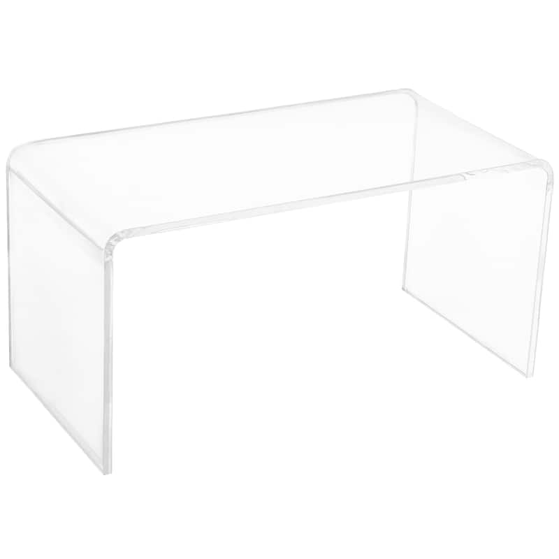 HomCom 32" Long Rectangle All Acrylic 20mm Thick Waterfall Coffee Table, Clear