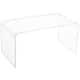 HomCom 32" Long Rectangle All Acrylic 20mm Thick Waterfall Coffee Table, Clear