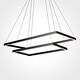 preview thumbnail 10 of 13, VONN Lighting 29" Atria Two-Tier LED Chandelier Adjustable Black - 29.25"L x 17.25"W x 120"H