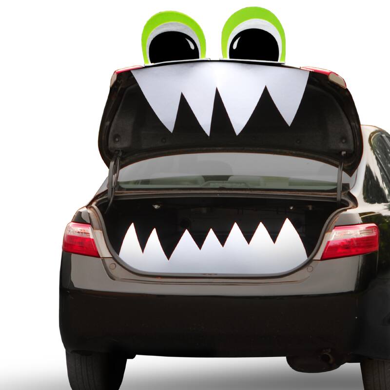 National Tree Company Halloween TRICKY TRUNKS Car Decoration Kit, Bright Eyes, 4-Piece Kit