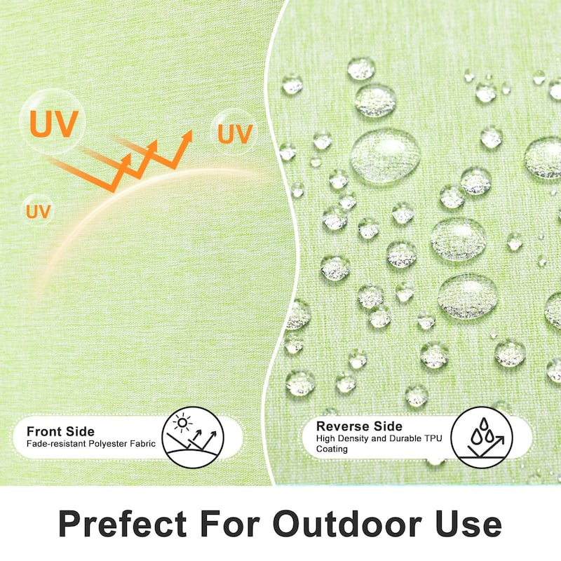 Aoodor Outdoor Dining Chair Cushions Set of 4, Outdoor Chair Pads with Ties, 20 x 19 inch - 20"x19"