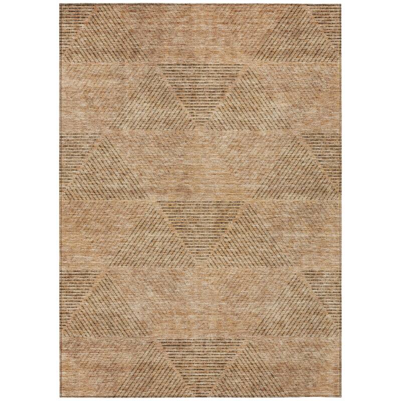Machine Washable Indoor/ Outdoor Chantille Contemporary Prism Rug