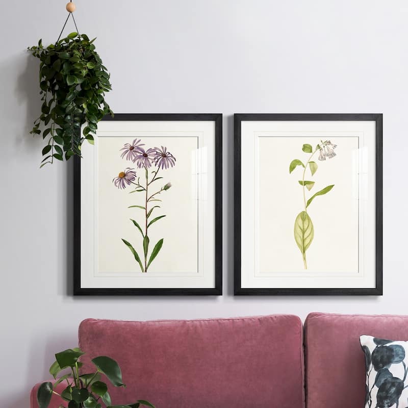 Mauve Garden Flowers III Premium Framed Print - Ready to Hang - Multi ...