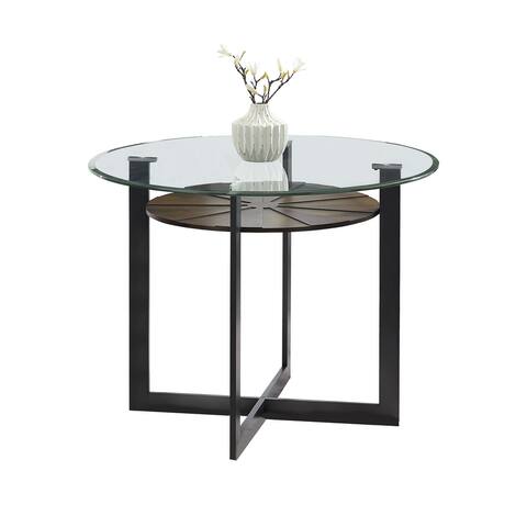 Orrick 48-Inch Glass Top Counter Height Dining Table by Greyson Living - Charcoal