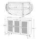 preview thumbnail 6 of 55, Filippo Traditional Rattan 3-Door Sideboard Cabinet by HULALA HOME