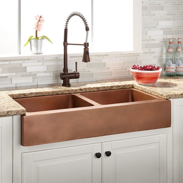 signature hardware copper farmhouse sink