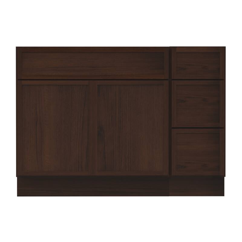 Vanity Art 42" Birch Freestanding Bathroom Vanity Cabinet without Top