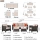 preview thumbnail 43 of 82, OVIOS 5-Piece Outdoor Wicker Patio Conversation Set