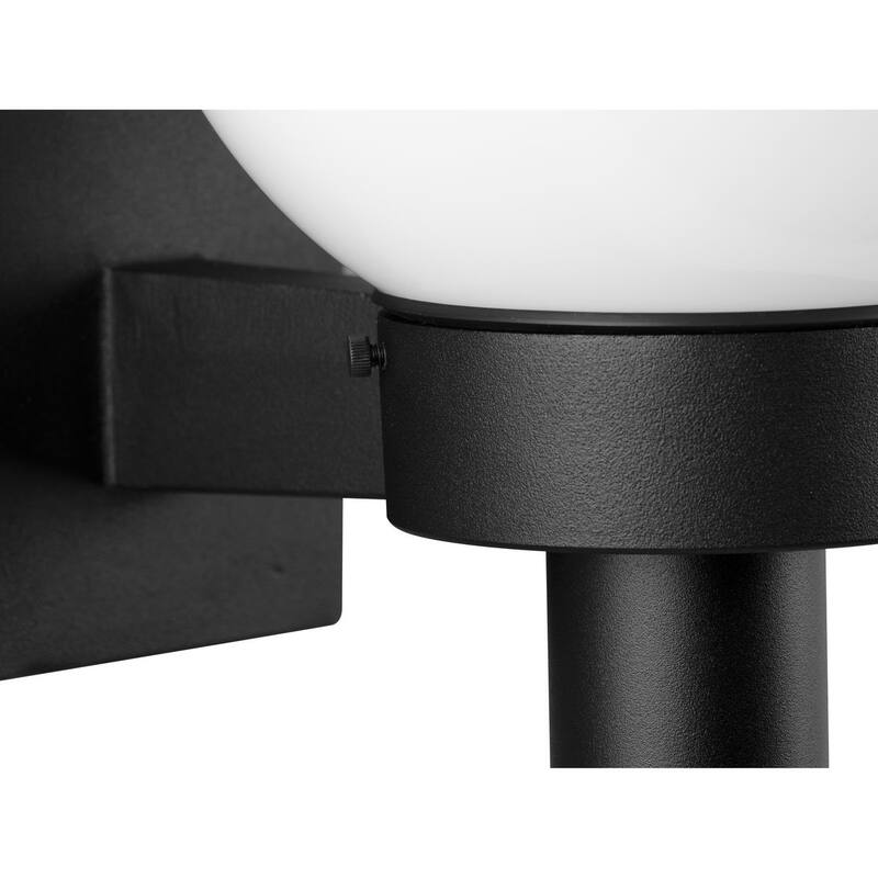 Progress Lighting Black Acrylic Globe One-light Wall Lantern - 12.350" x 10.705" x 10.705" - 12.350" x 10.705" x 10.705"