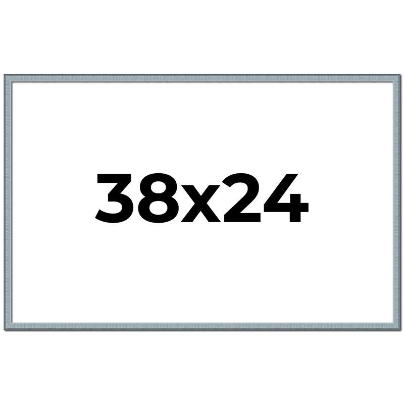 38x24 Frame Rustic Sky Blue Solid Wood Picture Frame | 0.75 Inch
