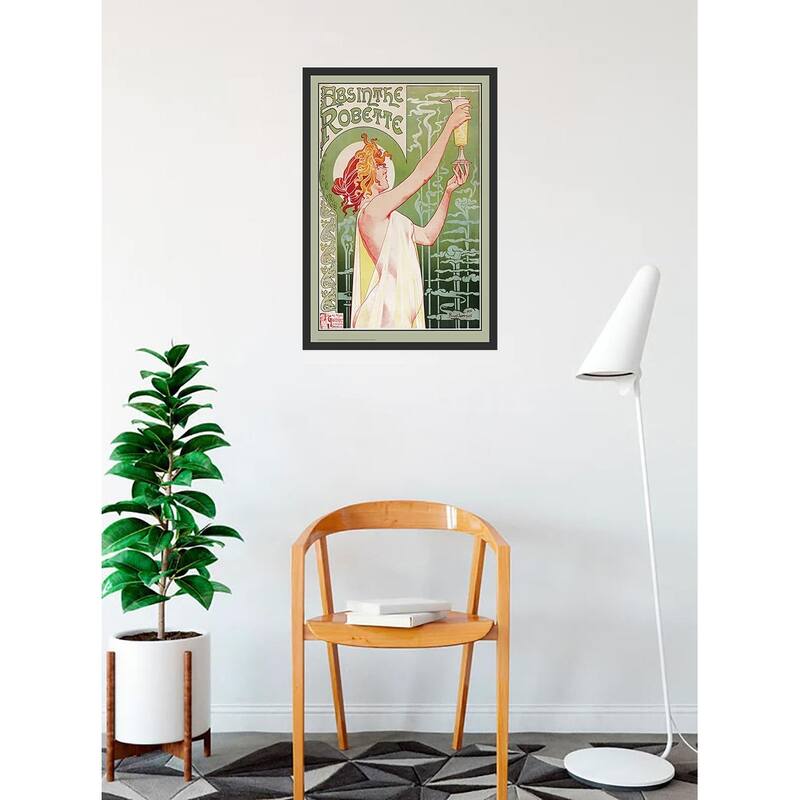 Absinthe Robette Vintage Art Nouveau Framed Poster - 24 x 36 Inch