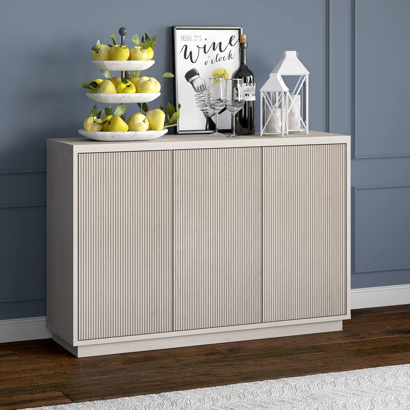 Alston 48" Wide Rectangular Buffet Table - 47.5" Wide - Alder White