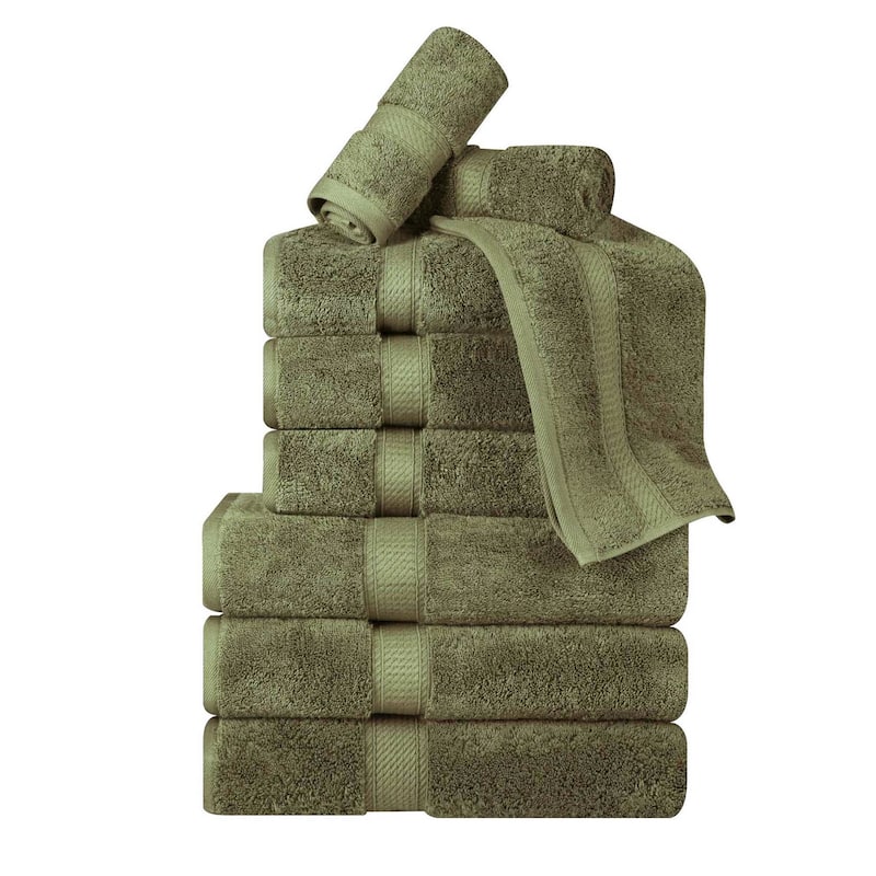 Superior Egyptian Cotton Pile Heavyweight 9-Piece Towel Set