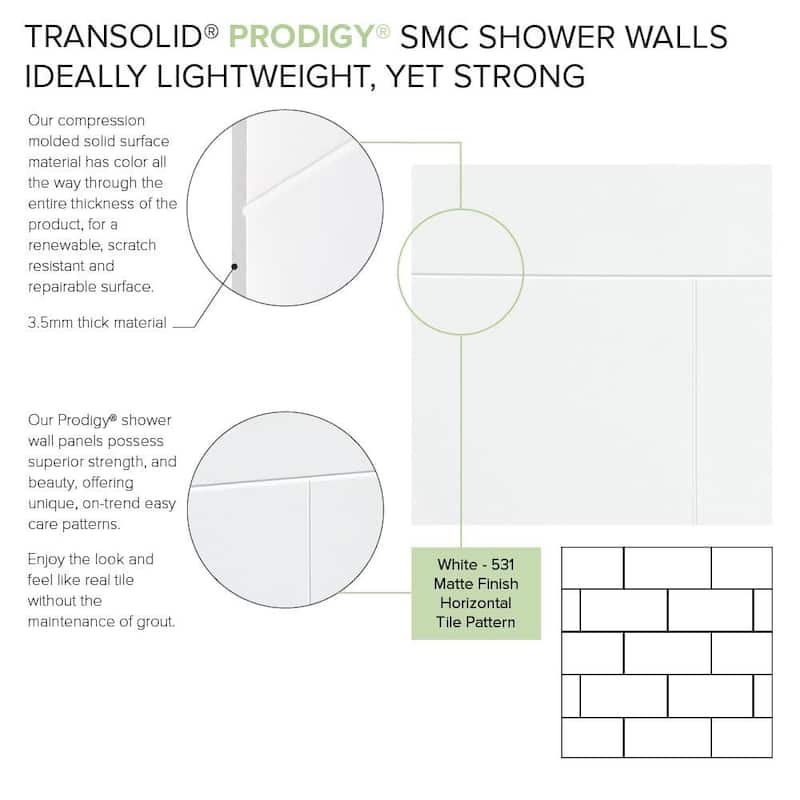 Transolid PWKX60368412 Prodigy 96" H x 60" W x 36" D Three Panel