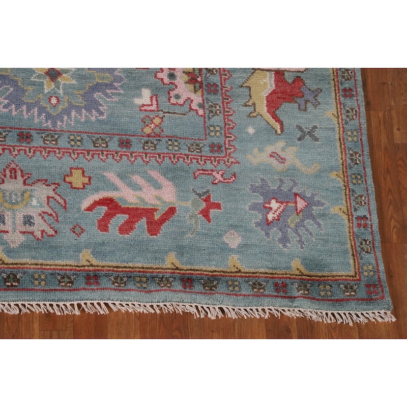Oushak Indian Area Rug Handmade Wool Carpet - 8'2"x 9'11"