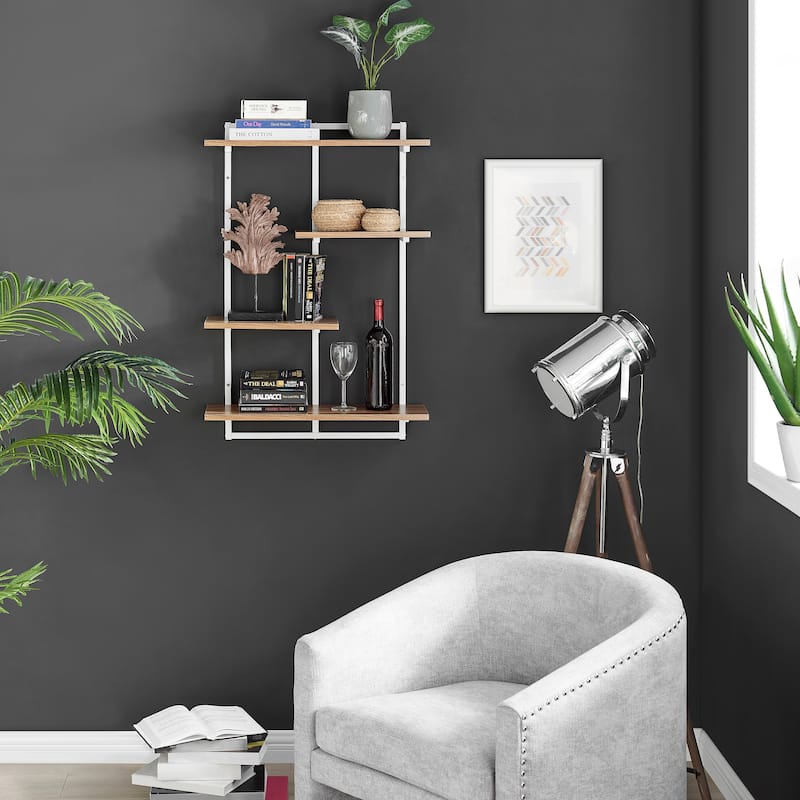 Rhodes 4 Tier Modern Floating Windowsill Wall Shelf