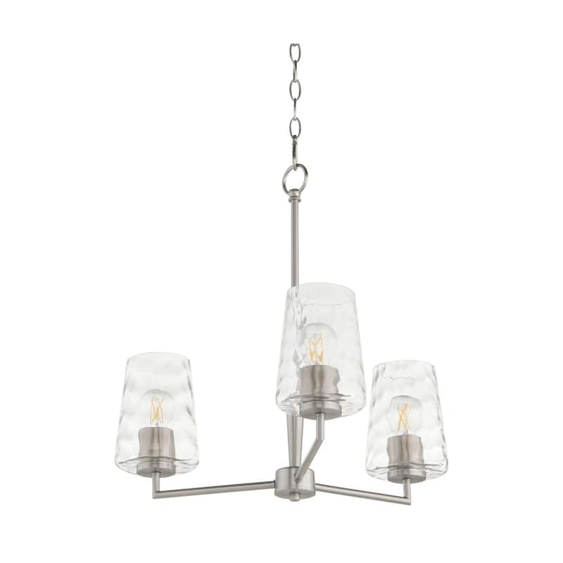 Quorum International 6204-3 Ayala 3 Light 22" Wide Chandelier - Satin Nickel
