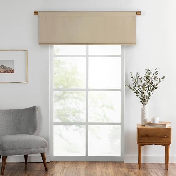 slide 1 of 23, SunVeil Vanderbilt Straight Pleated Window Valance - 50"Wx18"L Natural