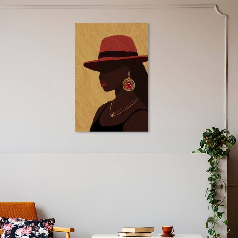Wynwood Studio Prints Fashion and Glam Love rubies Brown and Ochre Modern & Contemporary Wall Art Canvas Print - 30 x 20