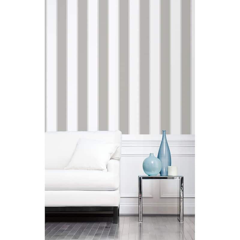 Galerie Wallcoverings Smart Stripes 2 Formal Stripe Vinyl on Non-Woven Matte Wallpaper Roll