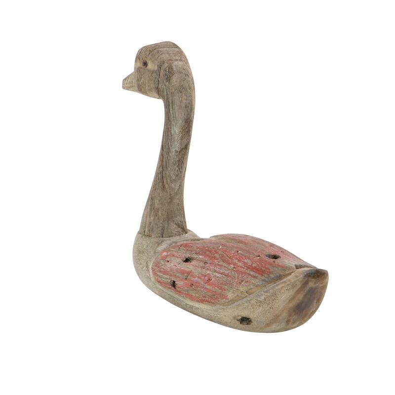 Wood Duck Decorative Sculpture - Set of 2 Brown - Roche River Decor