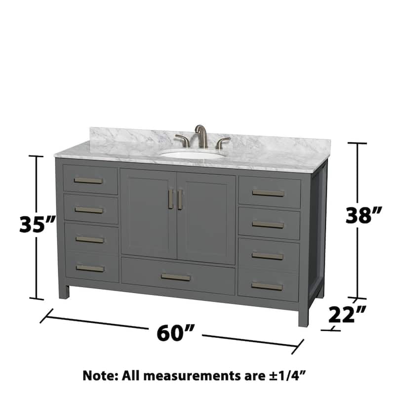 Wyndham Collection Sheffield 60" Freestanding Vanity Set with Hardwood
