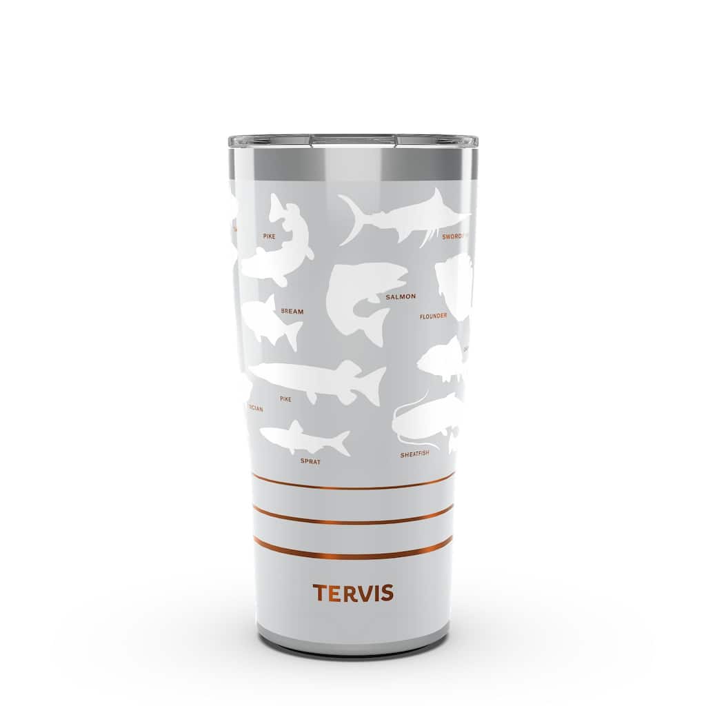 Tervis Traveler Fishing Fish Finder Triple Walled Insulated Travel Tumbler, Stainless Steel