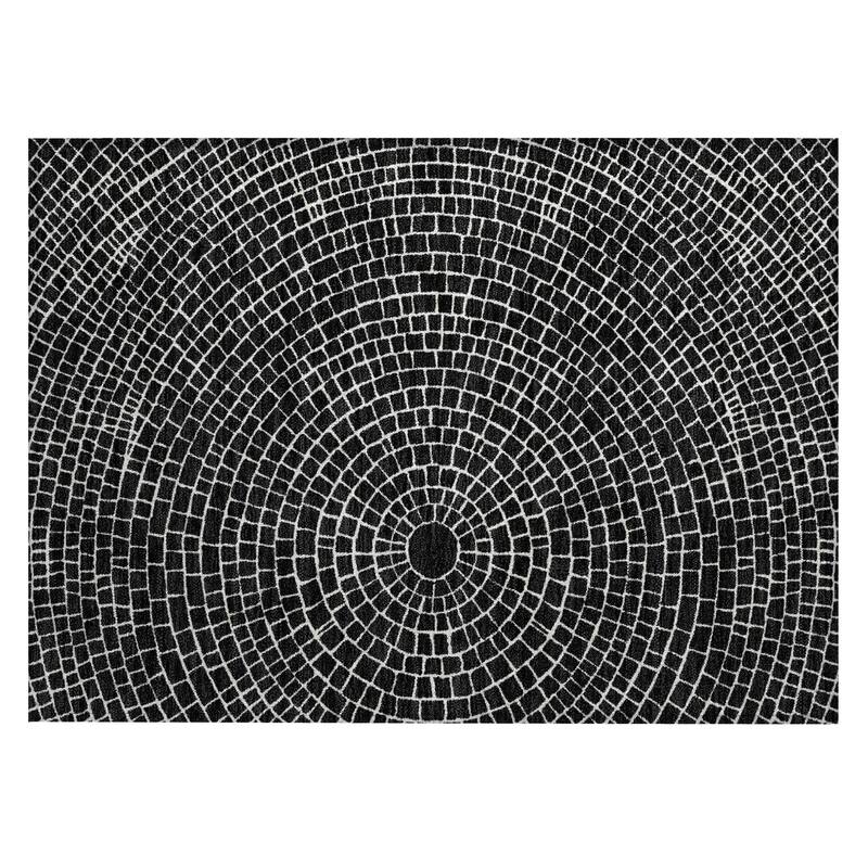 Machine Washable Indoor/ Outdoor Modern Gravity Chantille Rug