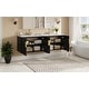 preview thumbnail 17 of 38, GDFStudio - Marwood Vintage Double Bathroom Vanity Set with 3 Holes Single Ceramic Sink & Soft Closing Doors - 60'W