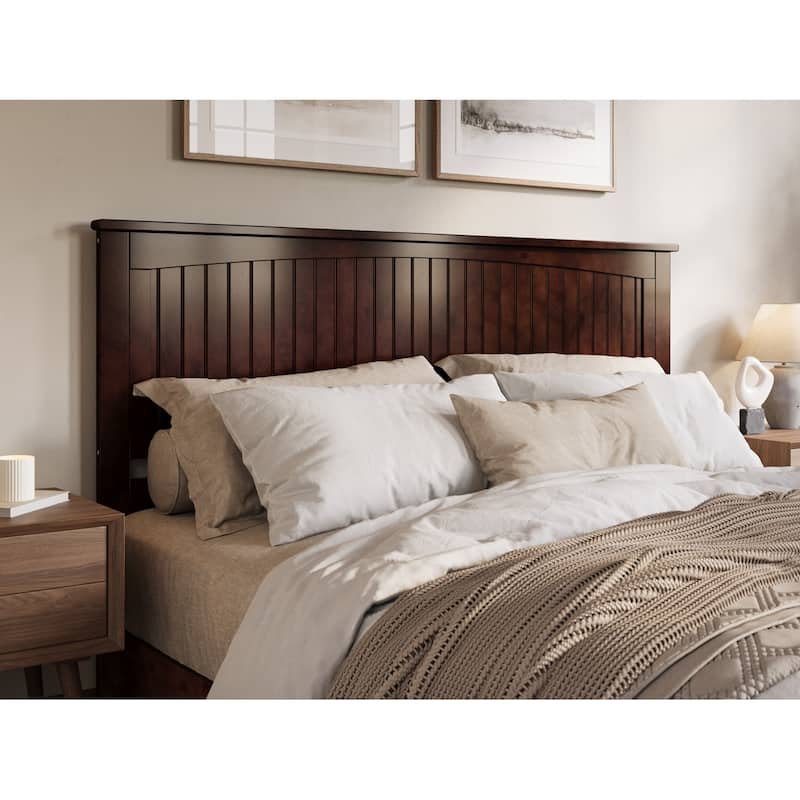 AFI Nantucket Headboard with Attachable Charger - Walnut - King