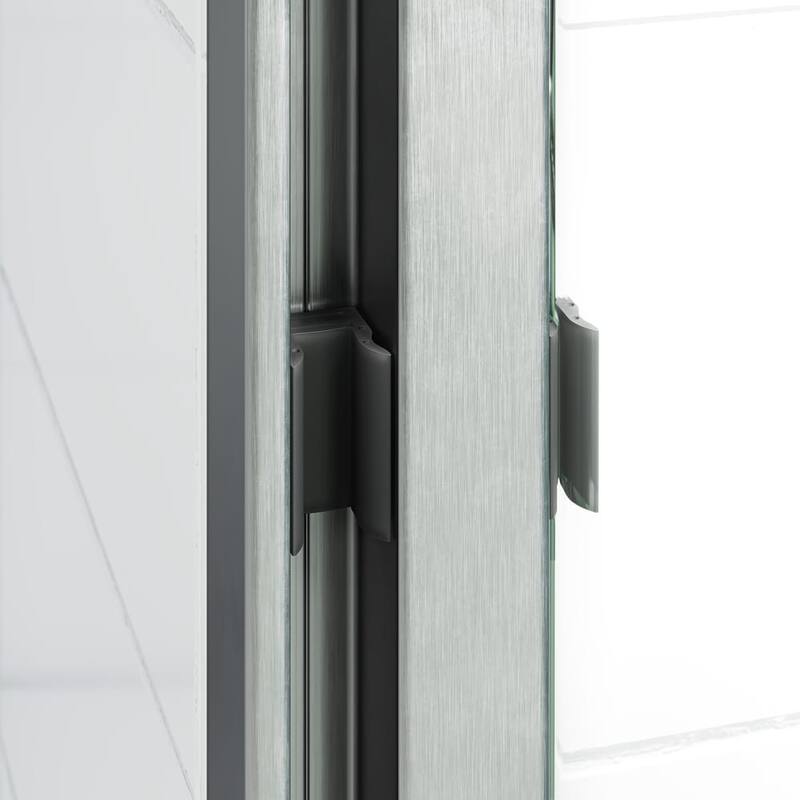 Seawin Mara Frameless ByPass Sliding Glass Shower Door 44 - 48 in. W x 78 in. H 3/8 in. (10 mm) Thick Clear Tempered Glass