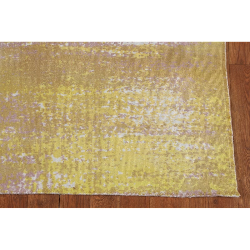All-Over Abstract Modern Area Rug Hand-Knotted Wool Carpet - 4'10"x 7'9"