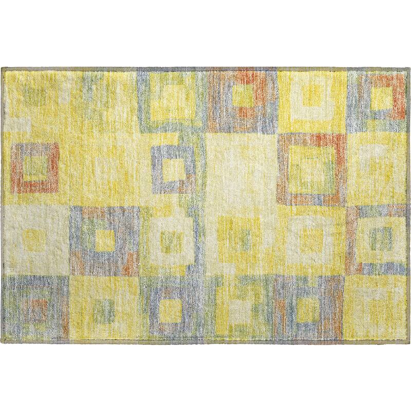 Premium Washable Super Soft Blocky Contemporary Mayfield Rug