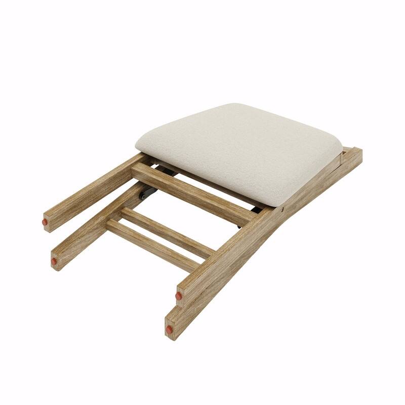 Scandinavian Woven Back Wooden Dining Chairs, Set of 2, Solid Wood Frame with Cushioned Seat