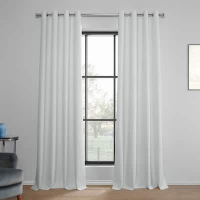 Exclusive Fabrics Solid Performance Linen Grommet Thermal Blackout Curtains for Bedroom & Living Room Curtains Single Panel