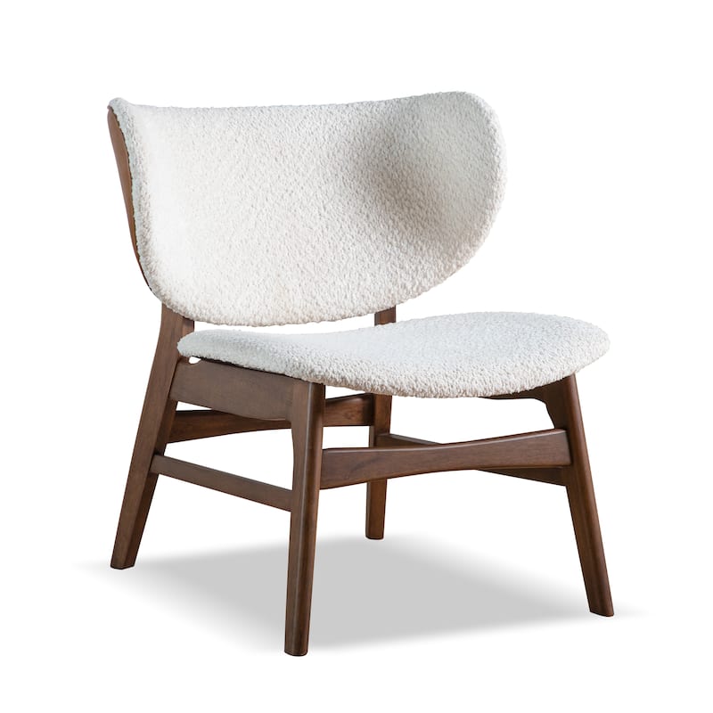 Furniture of America Shaw Mid-century Boucle Wingback Accent Chair
